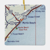 Myrtle Beach  Map Keramisch Ornament (Voorkant)