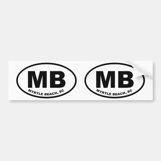 Myrtle Beach MB Bumpersticker (Voorkant)