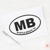 Myrtle Beach MB Ovale Sticker (Envelop)