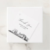 Myrtle Beach oriëntatiepunten Bruiloft Favor Label (In situ)