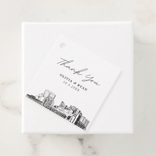 Myrtle Beach oriëntatiepunten Bruiloft Favor Label (In situ)