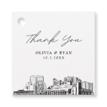 Myrtle Beach oriëntatiepunten Bruiloft Favor Label