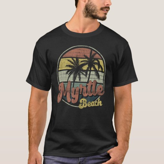 Myrtle Beach Palmetto Tree South Carolina Vacation T-shirt (Voorkant)