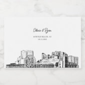 Myrtle Beach Party Favor Welkom Gift Custom Likeurfles Etiket (Enkel label)