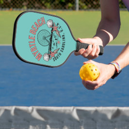 Myrtle Beach Retro Vignette Pickleball Paddle