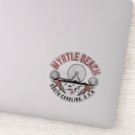 Myrtle Beach Retro Vignette Vinyl Decal Sticker