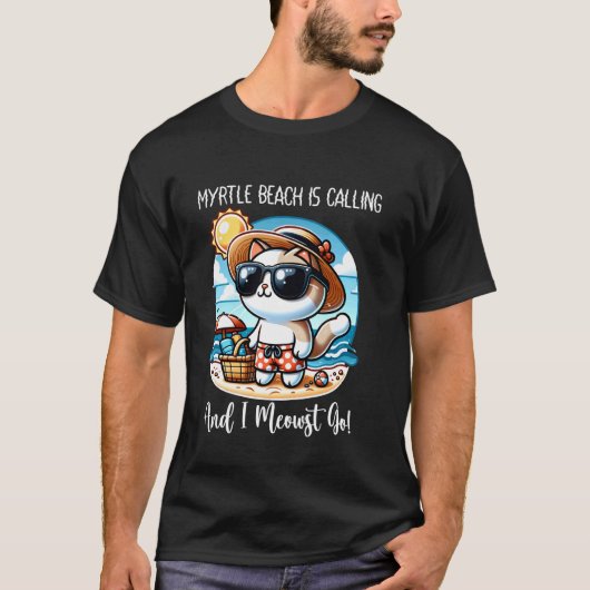 Myrtle Beach roept grappige kat aan voor Spring Br T-shirt (Voorkant)