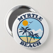 Myrtle Beach. Ronde Button 4,0 Cm (Voorkant /achterkant)