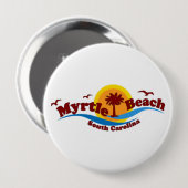 Myrtle Beach. Ronde Button 4,0 Cm (Voorkant /achterkant)
