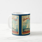 Myrtle Beach Sailboat Vintage Travel SC Koffiemok (Voorkant links)