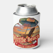 Myrtle Beach SC Beach Scène Design Blikjeskoeler (Blikje Voorkant)