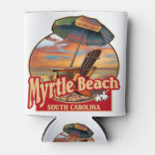 Myrtle Beach SC Beach Scène Design Blikjeskoeler (Voorkant)