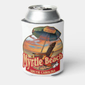 Myrtle Beach SC Beach Scène Design Blikjeskoeler (Blikje Achterkant)