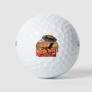 Myrtle Beach SC Beach Scène Design Golfballen
