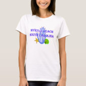 Myrtle Beach SC Coral Starfish and Scallop Shell T T-shirt (Voorkant)