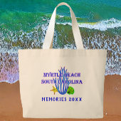 Myrtle Beach, SC, herinneringen met jaar Grote Tote Bag