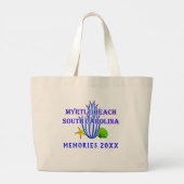 Myrtle Beach, SC, herinneringen met jaar Grote Tote Bag (Achterkant)