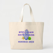 Myrtle Beach, SC, herinneringen met jaar Grote Tote Bag (Voorkant)