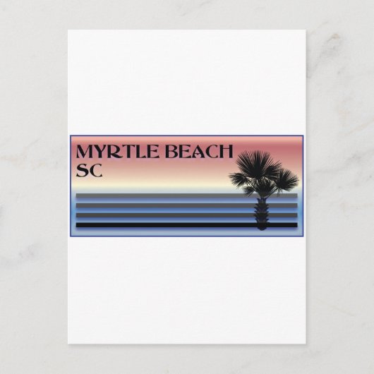 Myrtle Beach SC Palm Tree Briefkaart (Voorkant)