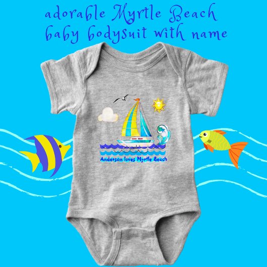 Myrtle Beach, SC Schattigee zeilboot, Sunshine en  Romper