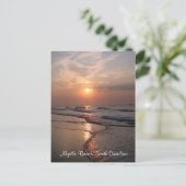 Myrtle Beach SC Sunrise Over Ocean Post Card Briefkaart (Staand voorkant)