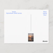 Myrtle Beach SC Sunrise Over Ocean Post Card Briefkaart (Achterkant)