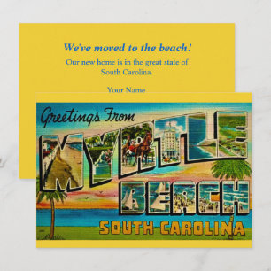 Myrtle Beach SC Verhuisbericht Feestdagenkaart