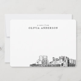 Myrtle Beach Schets Gepersonaliseerde notitiekaart Notitiekaartje