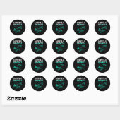 Myrtle Beach Shark Ronde Sticker (Vel)