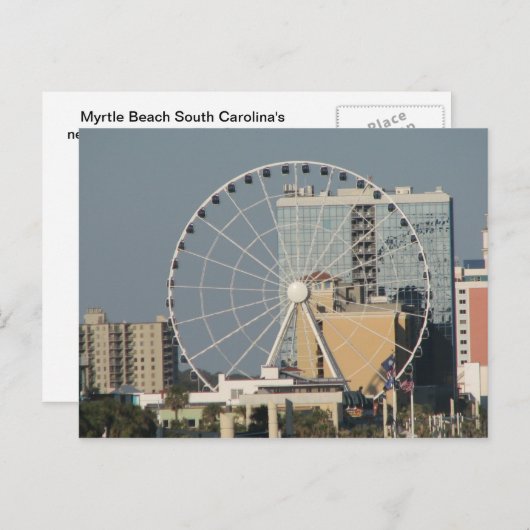 Myrtle Beach Sky Wiel Briefkaart (Voorkant / Achterkant)