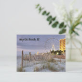 Myrtle Beach, South Carolina Beach in de avond Briefkaart (Staand voorkant)