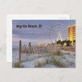 Myrtle Beach, South Carolina Beach in de avond Briefkaart (Voorkant / Achterkant)