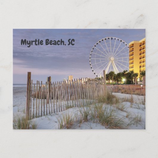 Myrtle Beach, South Carolina Beach in de avond Briefkaart (Voorkant)