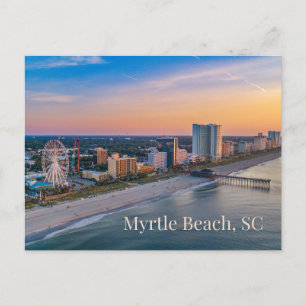 Myrtle Beach, South Carolina City Beach Uitzicht Briefkaart