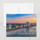 Myrtle Beach, South Carolina City Beach Uitzicht Briefkaart (Voorkant / Achterkant)