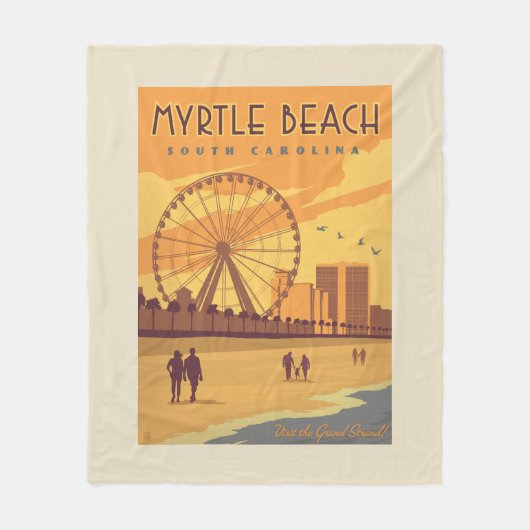 Myrtle Beach | South Carolina Fleece Deken (Voorkant)