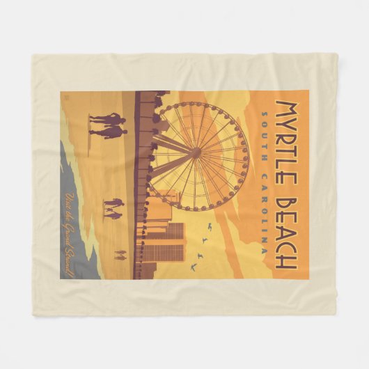Myrtle Beach | South Carolina Fleece Deken (Voorkant (Horizontaal))