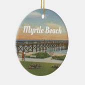 Myrtle Beach South Carolina Gevist Pier Keramisch Ornament (Rechts)