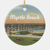  Myrtle Beach South Carolina Gevist Pier Keramisch Ornament (Achterkant)