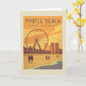 Myrtle Beach | South Carolina Kaart (Gele Bloem)