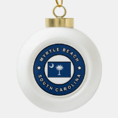 Myrtle Beach South Carolina Keramische Bal Ornament (Voorkant)