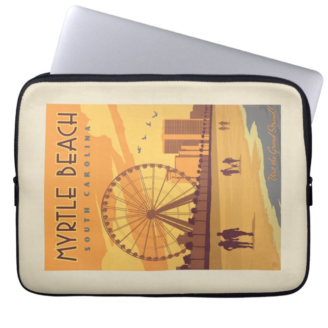 Myrtle Beach | South Carolina Laptop Sleeve (Voorkant)