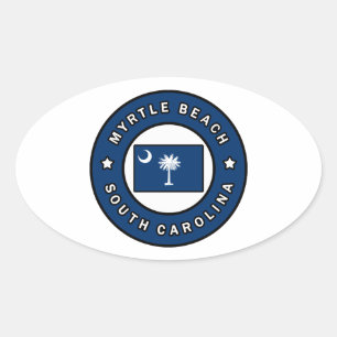 Myrtle Beach South Carolina Ovale Sticker