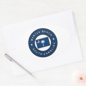 Myrtle Beach South Carolina Ovale Sticker (Envelop)