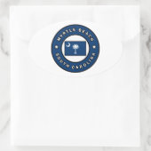 Myrtle Beach South Carolina Ovale Sticker (Tas)