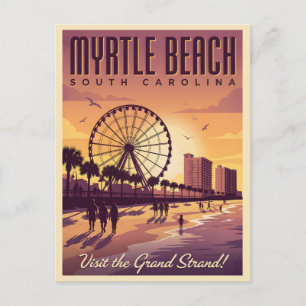 Myrtle Beach South Carolina Reis in stijl Briefkaart