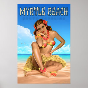 Myrtle Beach South Carolina Reisposter Zee Poster