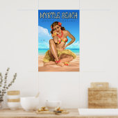 Myrtle Beach South Carolina Reisposter Zee Poster (Keuken)