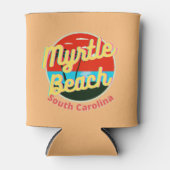 Myrtle Beach South Carolina Retro Sunset Blikjeskoeler (Voorkant)