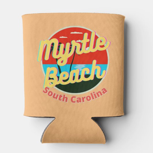 Myrtle Beach South Carolina Retro Sunset Blikjeskoeler (Achterkant)